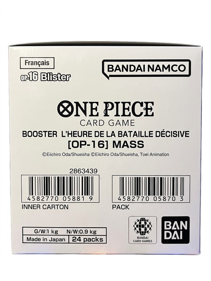  Case Blister OP16 L'Heure de la Bataille Décisive One Piece Card Game FR, 24 blisters scellés officiels Bandai