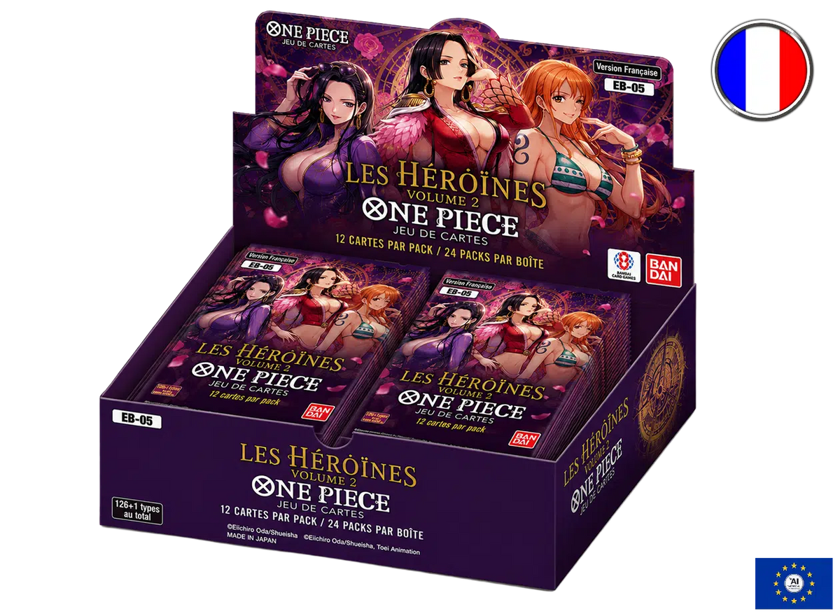  Display EB05 Heroines Edition Vol.2 One Piece Card Game version française, 24 boosters scellés Bandai en précommande