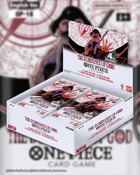  Display OP18 The Dominance of God One Piece Card Game FR, précommande, produit scellé officiel Bandai
