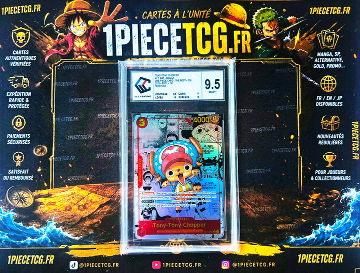 Tony Tony Chopper EB01-006 V.3 Manga – Carte Gradée CCC 9.5 – One Piece Card Game PRB01 The Best