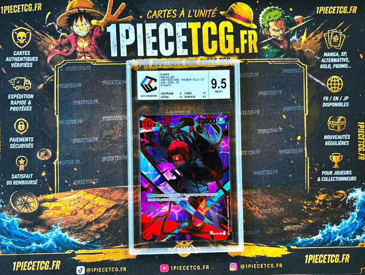 Shanks OP06-007 V.2 PRB02 FR – Carte Gradée CCC 9.5 – One Piece Card Game
